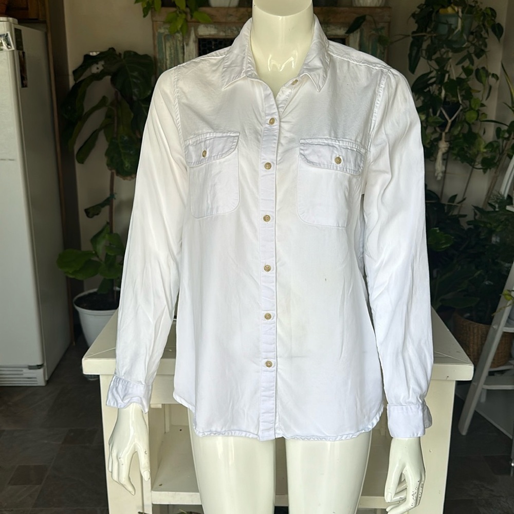 Lucky brand, Los Angeles, California long sleeve white button up shirt 2021 M